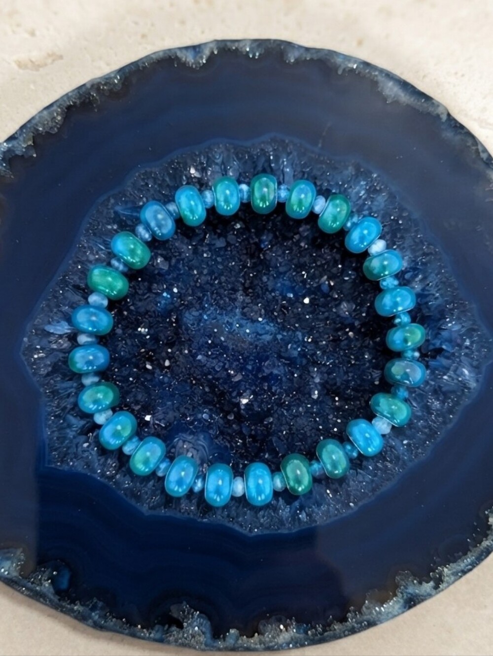Ocean Jade/Apatite Bracelet